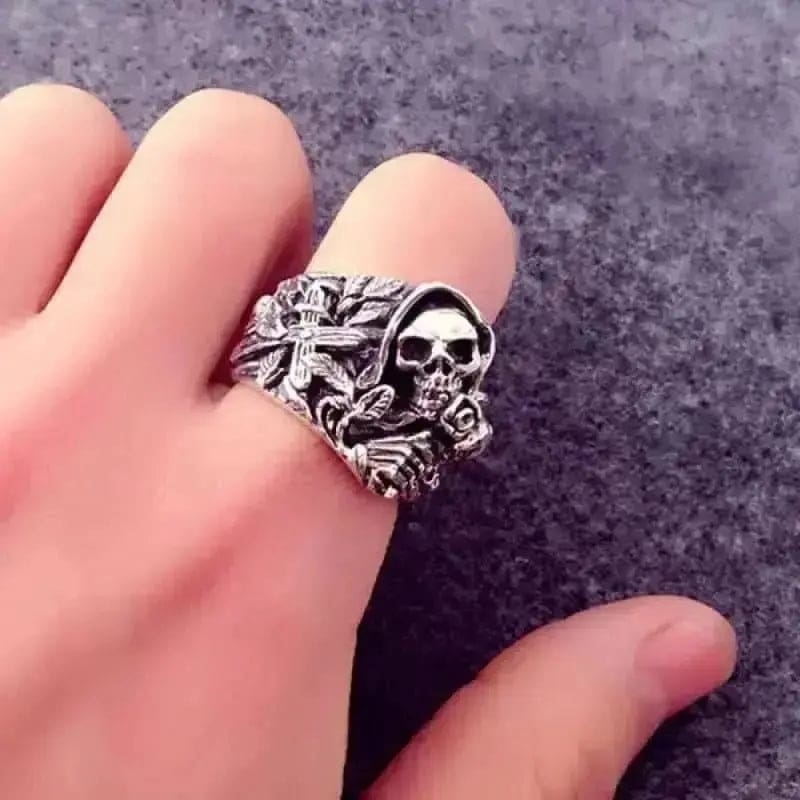Bague Tête De Mort Dragon Viking Pour Homme - Style Gothique Punk, Alliage, Tailles 54 à 67 !
