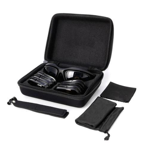 ensemble de 4 lunettes de protection pour moto polarisées