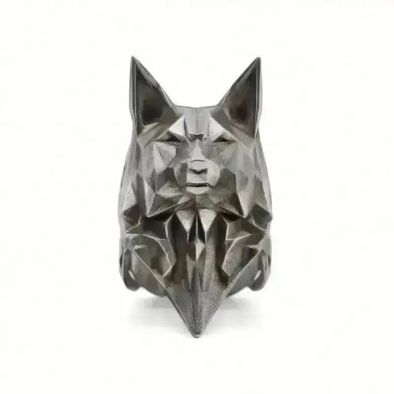 Bague Homme Style Vintage En Acier Titane - Motif Totem De Loup, Tailles 7 à 13, Pour Usage Quotidien