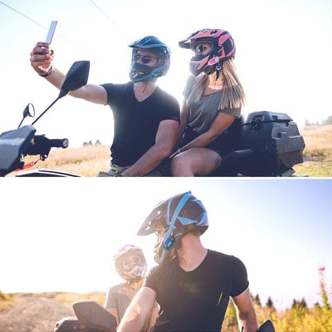 pose de couple à moto